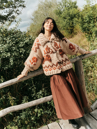 Dala Horse Chunky Knit Cardigan