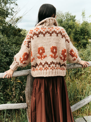 Dala Horse Chunky Knit Cardigan