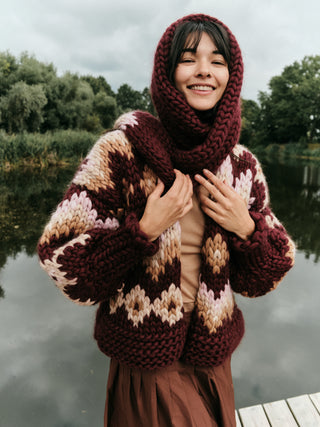 Cherrywood Fair Isle Chunky Knit Cardigan