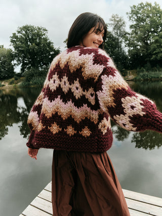 Cherrywood Fair Isle Chunky Knit Cardigan