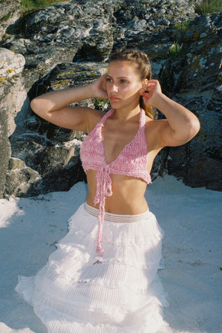 Pink Banana Knit Bralette (Sample)