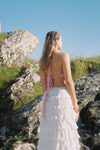 Pink Banana Knit Bralette (Sample)