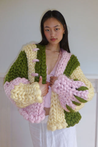 Olive Colossal Knit Cardigan