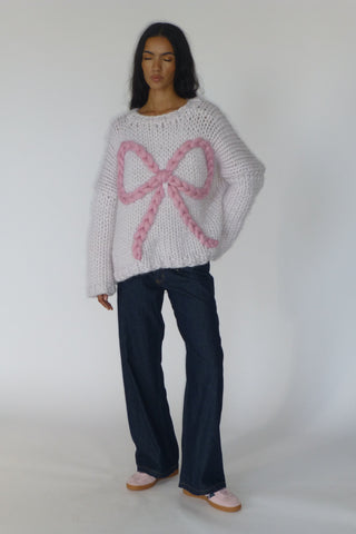 *CUSTOM* Bow Chunky Knit Sweater