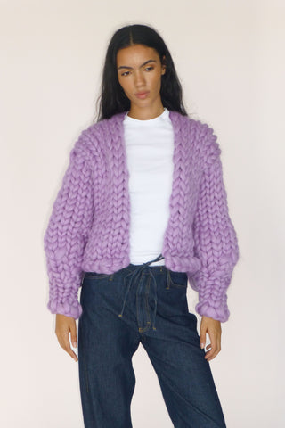 Lilac Colossal Knit Cardigan