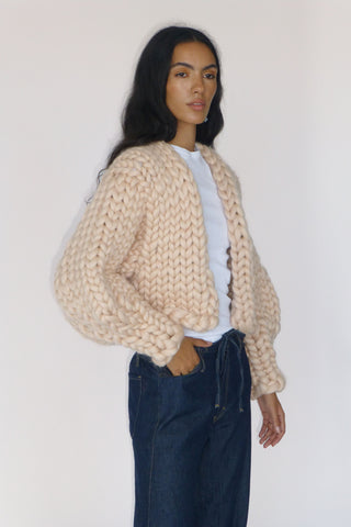 Cream Colossal Knit Cardigan