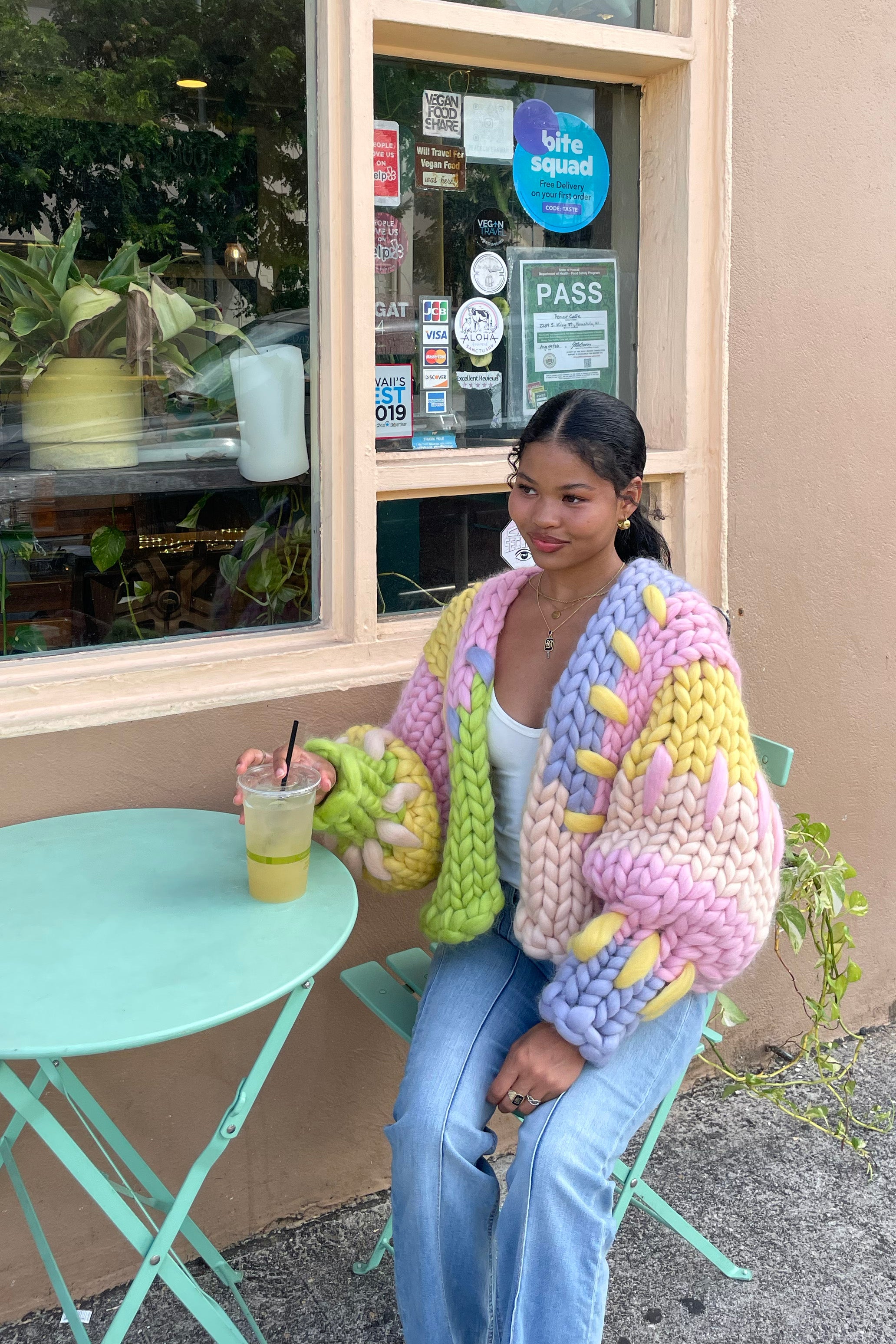 Pastel Colossal Knit Cardigan - Main Image