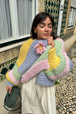 Petal Chunky Knit Cardigan