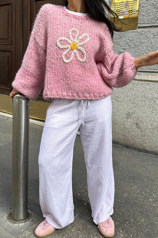 ブルーデイジーふわふわニットセーター