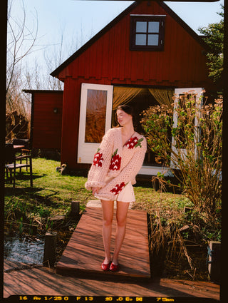 Strawberry Colossal Knit Cardigan