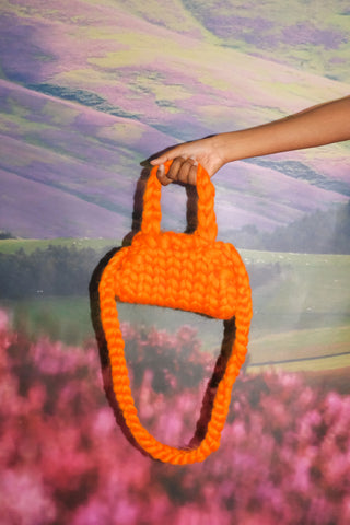 Orange Triangle Colossal Knit Bag