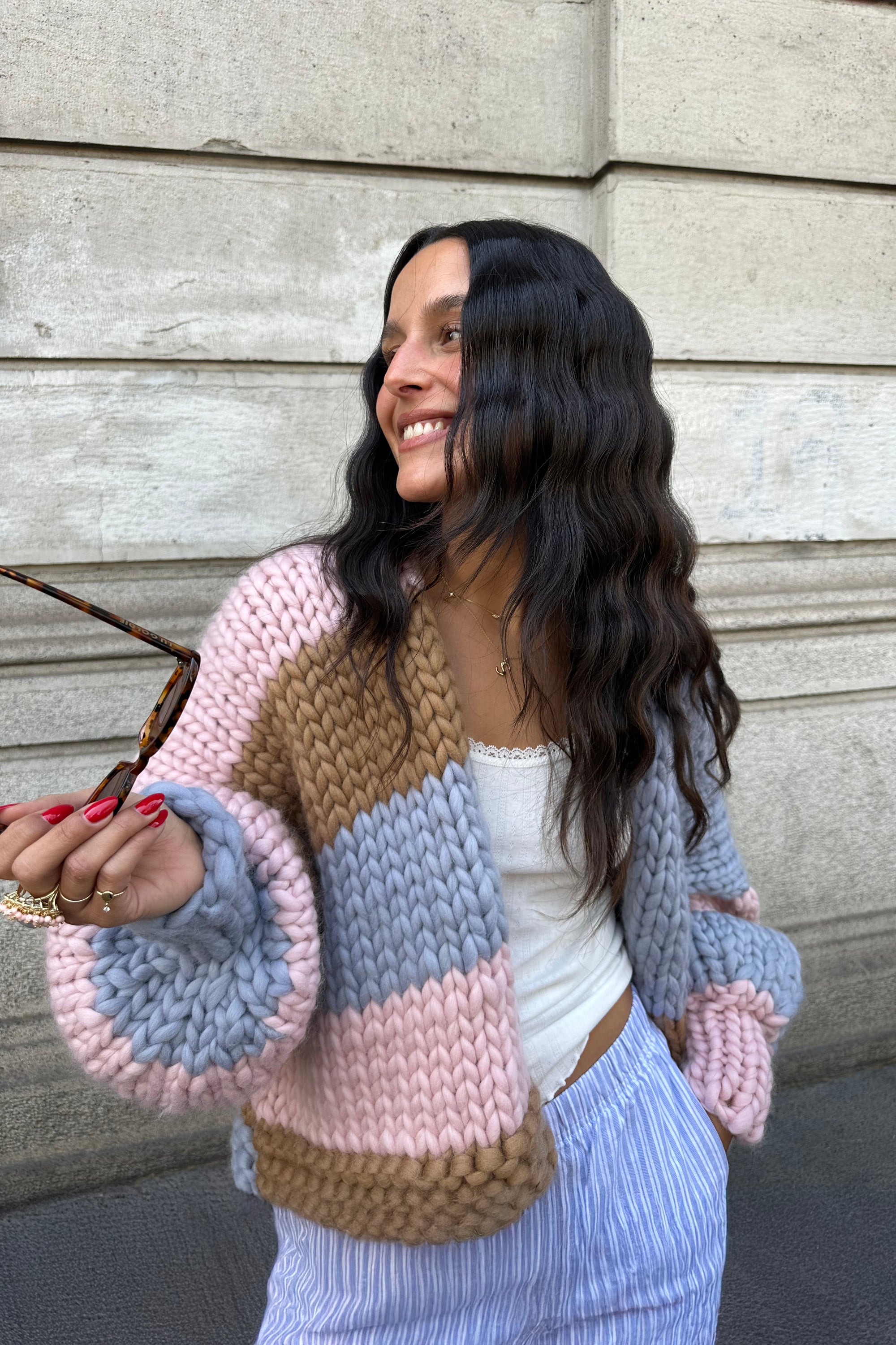 Noa - Warm multicolored cardigan