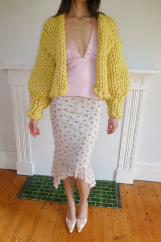 Yellow Colossal Knit Cardigan