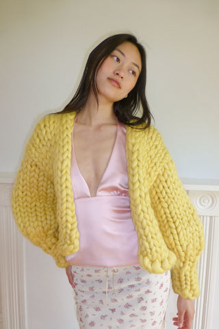 Yellow Colossal Knit Jacket