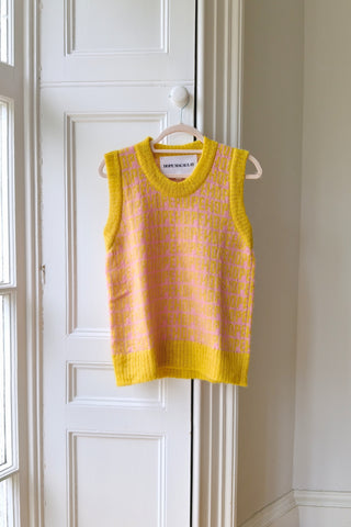 Pink & Yellow Hope Knit Vest M/L (Sample)