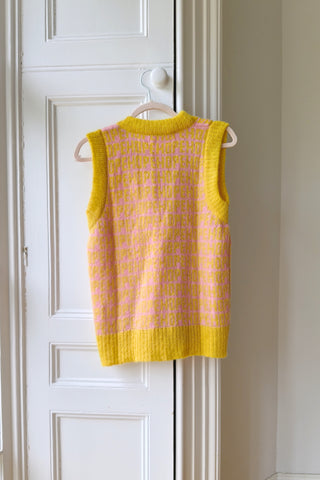 Pink & Yellow Hope Knit Vest M/L (Sample)