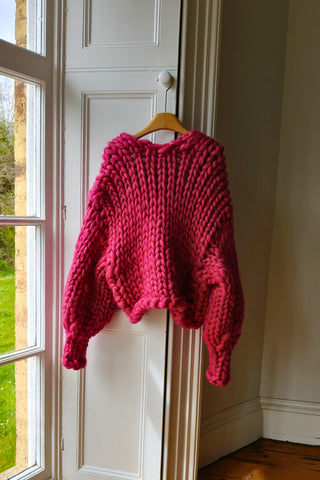 Sparkle Pink Colossal Knit Cardigan M/L (Discontinued Sample)