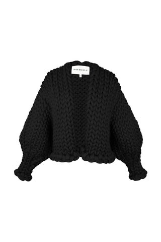 Block Black Colossal Knit Jacket
