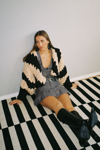 *CUSTOM* Diagonal Colossal Knit Cardigan