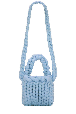 Blue Colossal Knit Crossbody Bag