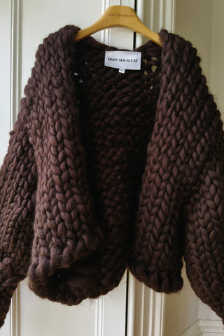 Mocha Colossal Knit Cardigan M/L (Sample)