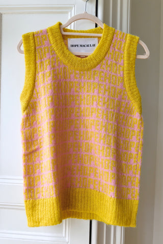 Pink & Yellow Hope Knit Vest M/L (Sample)