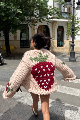Strawberry Colossal Knit Cardigan