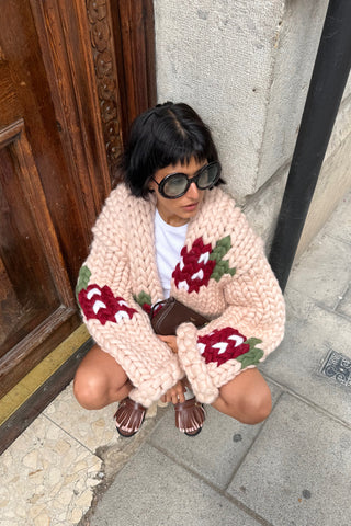 Strawberry Colossal Knit Cardigan