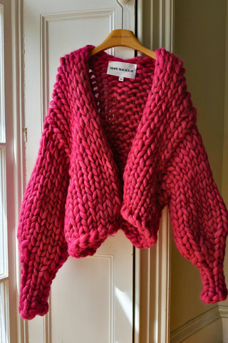 Sparkle Pink Colossal Knit Cardigan M/L (Discontinued Sample)