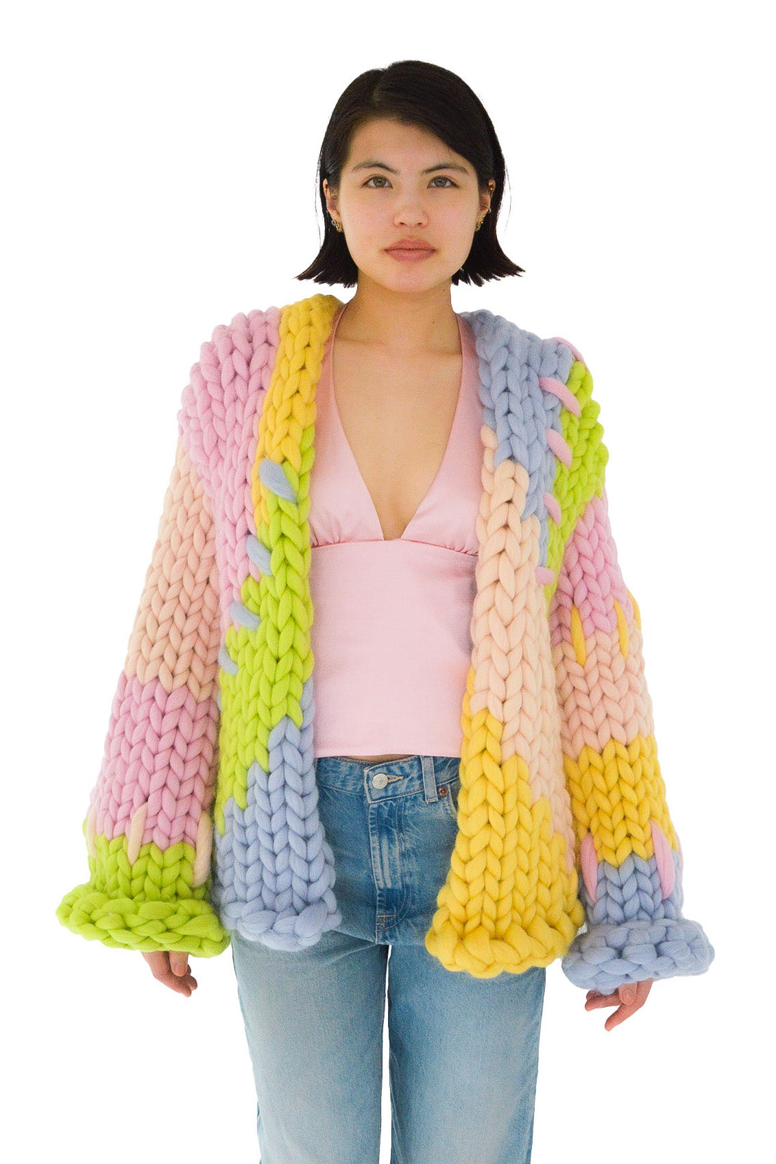 Midi Pastel Colossal Knit Cardigan - Main Image