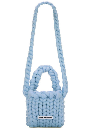 Blue Colossal Knit Crossbody Bag