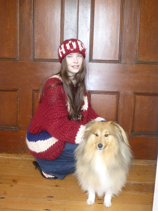 Hope Burgundy Chunky Knit Headband