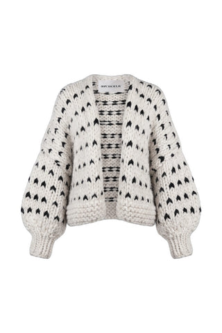 Dottie Polka Dot Chunky Knit Cardigan
