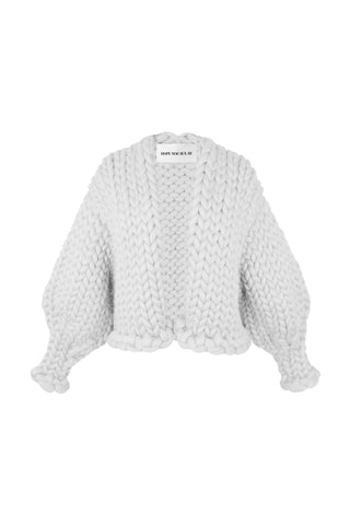 White Colossal Knit Cardigan