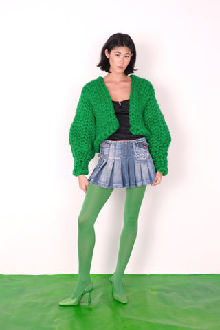 Block Green Colossal Knit Jacket