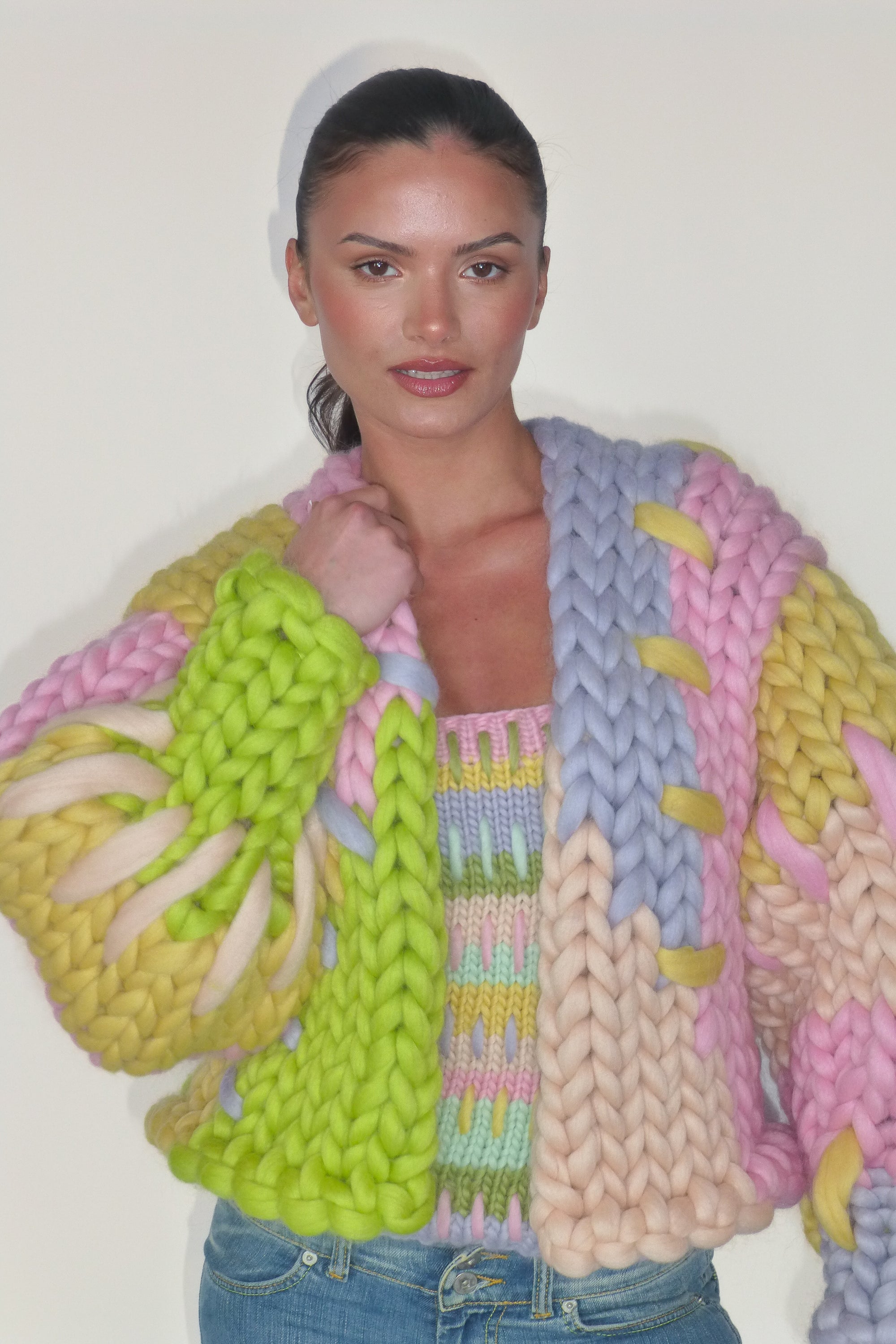 Colossal Wool Pastel Colossal Knit Jacket | Hope Macaulay